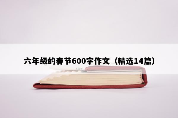 六年级的春节600字作文（精选14篇）