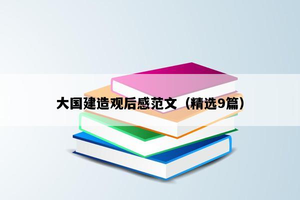 大国建造观后感范文（精选9篇）