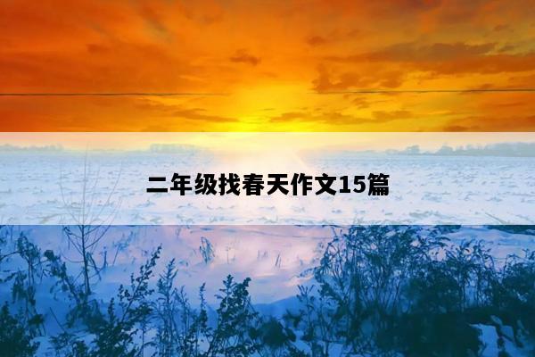 二年级找春天作文15篇
