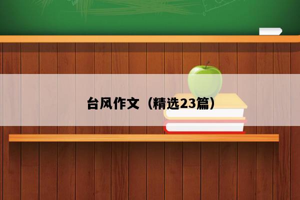 台风作文（精选23篇）