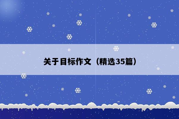 关于目标作文（精选35篇）