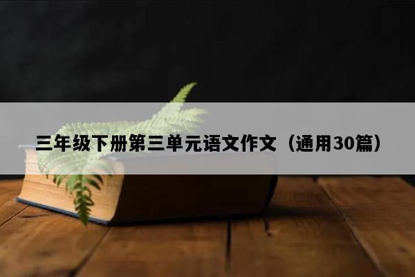 三年级下册第三单元语文作文（通用30篇）
