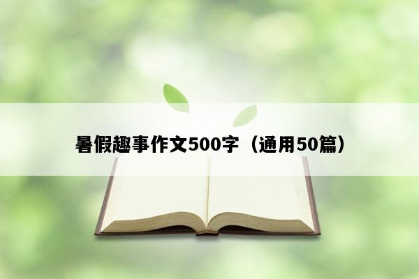 暑假趣事作文500字（通用50篇）