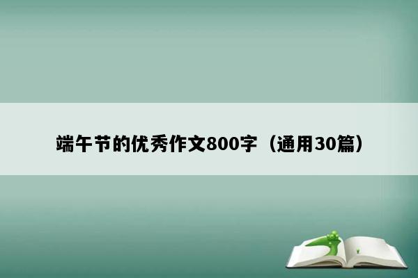 端午节的优秀作文800字（通用30篇）