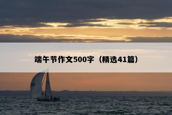端午节作文500字（精选41篇）