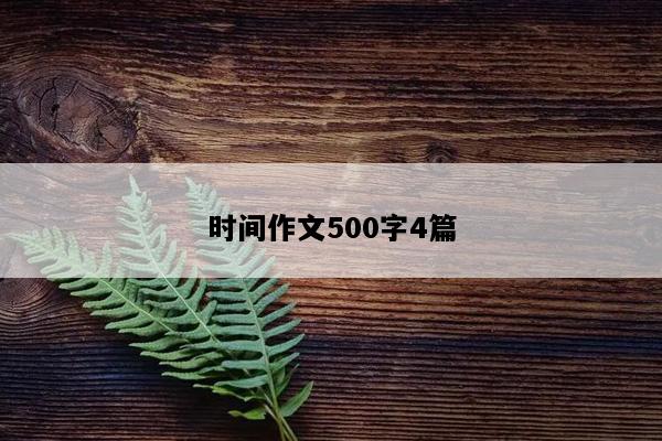 时间作文500字4篇