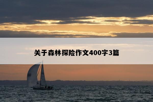 关于森林探险作文400字3篇