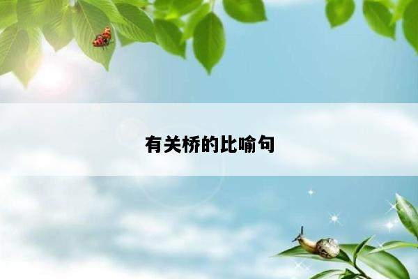 有关桥的比喻句