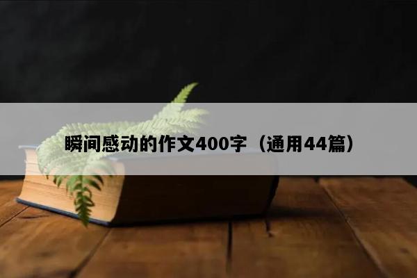瞬间感动的作文400字（通用44篇）