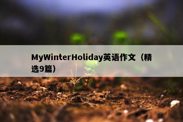 MyWinterHoliday英语作文（精选9篇）