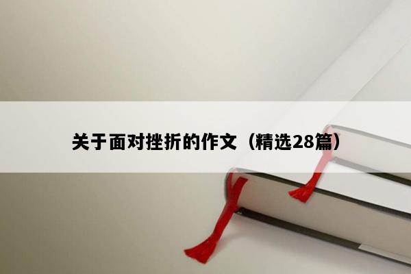 关于面对挫折的作文（精选28篇）