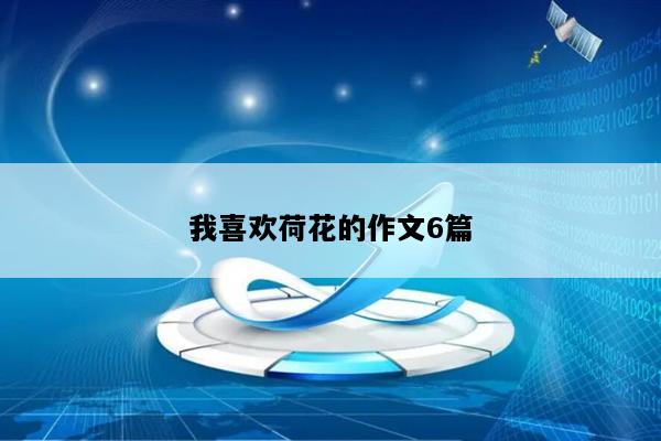 我喜欢荷花的作文6篇