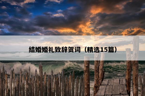 结婚婚礼致辞贺词（精选15篇）