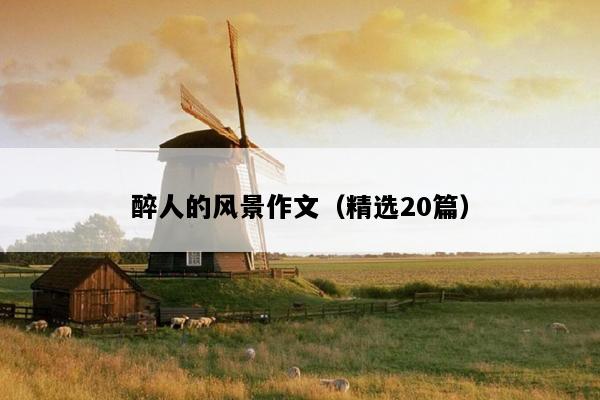 醉人的风景作文（精选20篇）