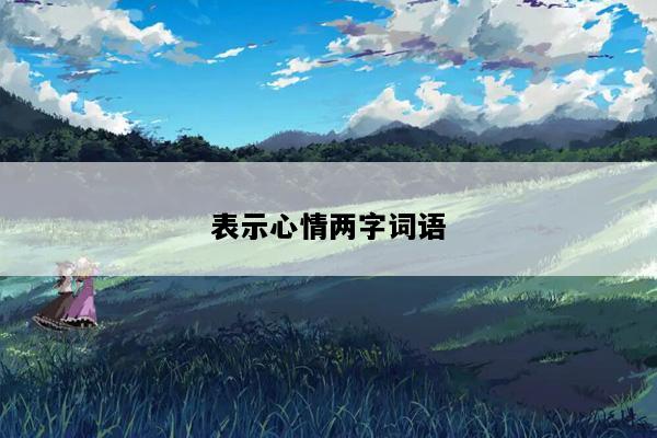 表示心情两字词语