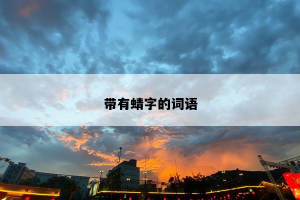 带有蜻字的词语