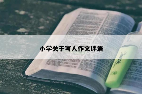 小学关于写人作文评语