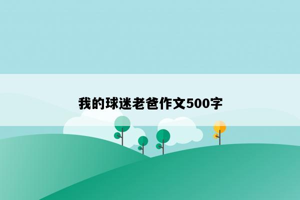 我的球迷老爸作文500字