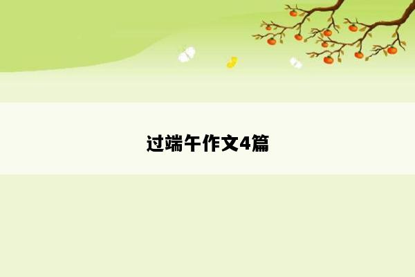 过端午作文4篇