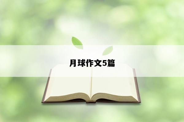 月球作文5篇