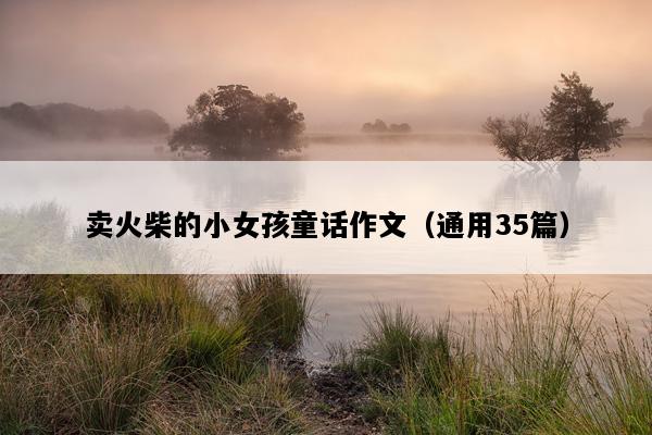 卖火柴的小女孩童话作文（通用35篇）