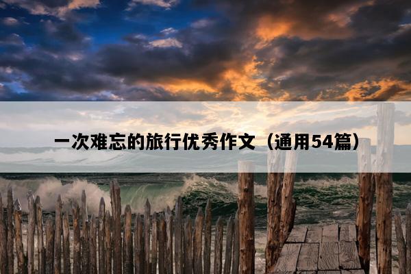 一次难忘的旅行优秀作文（通用54篇）