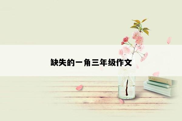 缺失的一角三年级作文