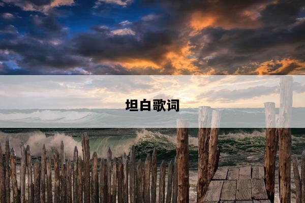 坦白歌词