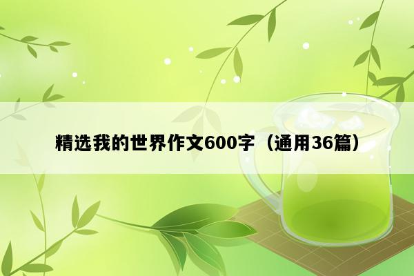 精选我的世界作文600字（通用36篇）