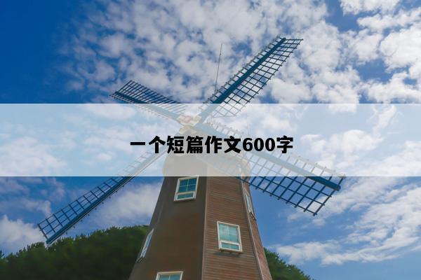 一个短篇作文600字