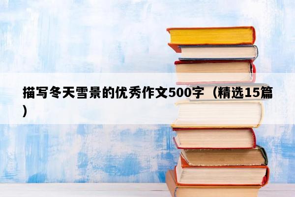 描写冬天雪景的优秀作文500字（精选15篇）