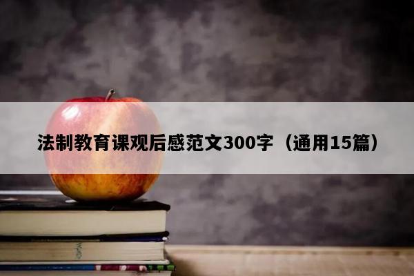 法制教育课观后感范文300字（通用15篇）
