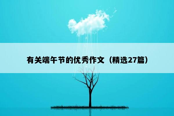 有关端午节的优秀作文（精选27篇）
