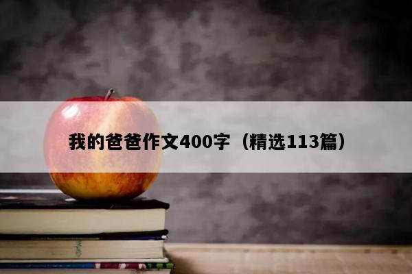 我的爸爸作文400字（精选113篇）