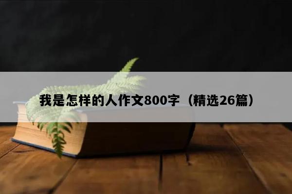 我是怎样的人作文800字（精选26篇）