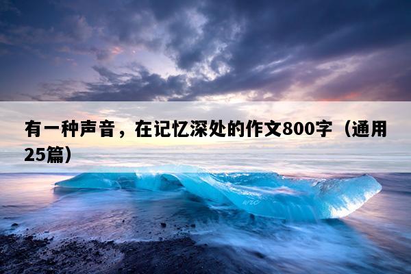 有一种声音，在记忆深处的作文800字（通用25篇）