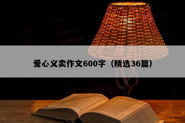 爱心义卖作文600字（精选36篇）