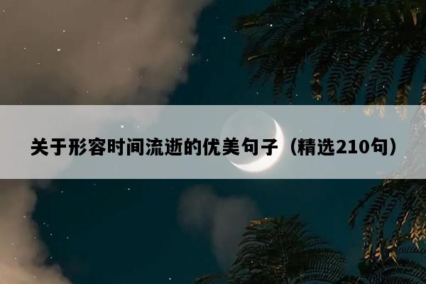 关于形容时间流逝的优美句子（精选210句）