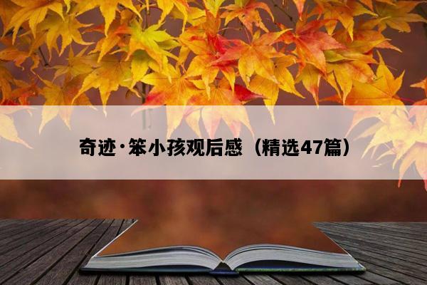 奇迹·笨小孩观后感（精选47篇）