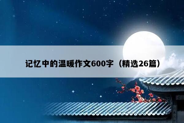 记忆中的温暖作文600字（精选26篇）
