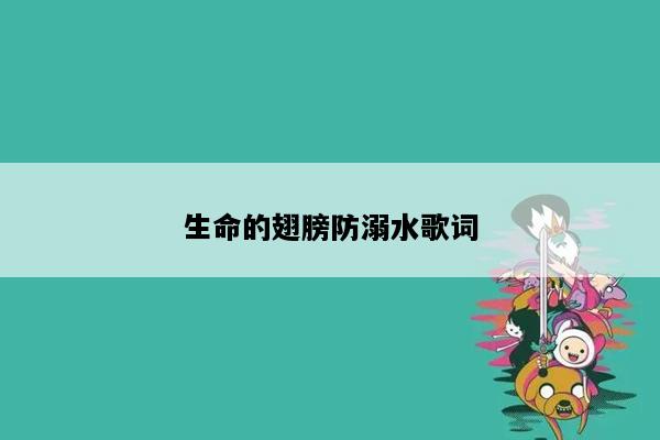 生命的翅膀防溺水歌词