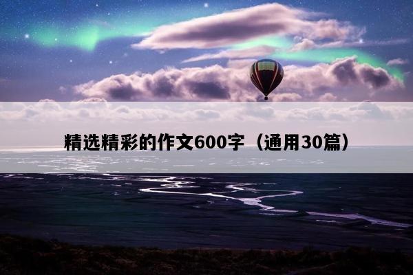 精选精彩的作文600字（通用30篇）