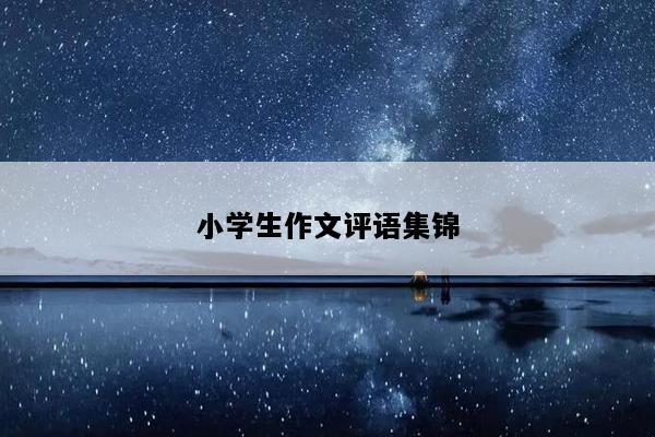 小学生作文评语集锦