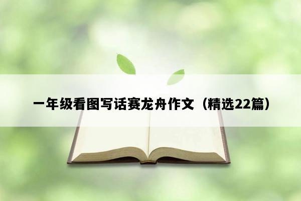 一年级看图写话赛龙舟作文（精选22篇）
