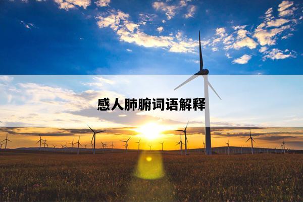 感人肺腑词语解释