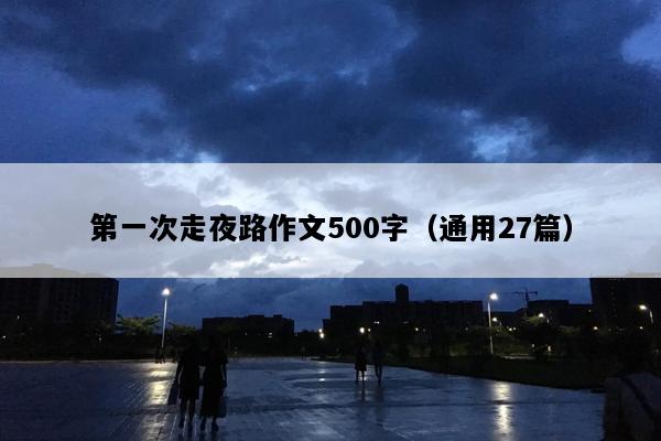 第一次走夜路作文500字（通用27篇）