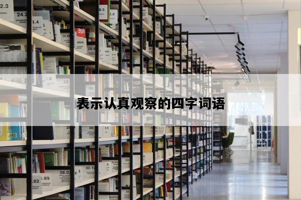 表示认真观察的四字词语