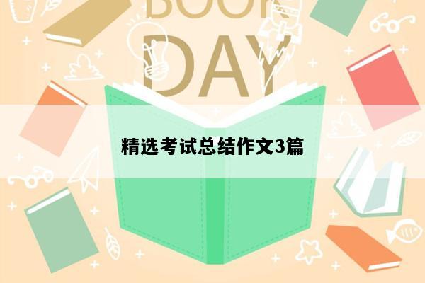 精选考试总结作文3篇