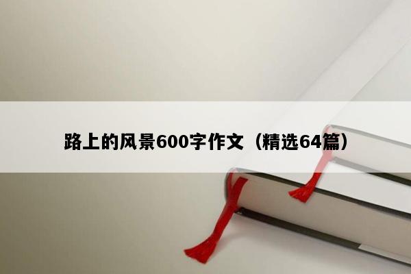 路上的风景600字作文（精选64篇）