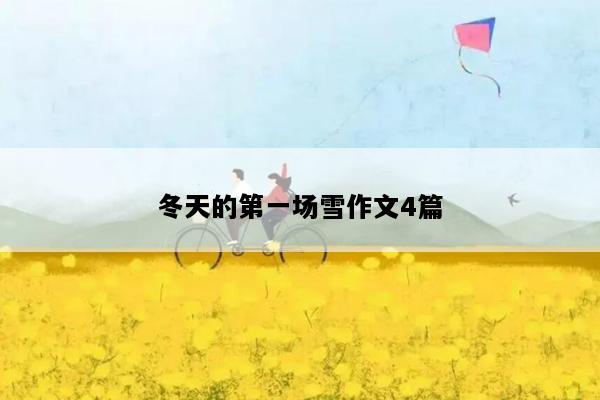 冬天的第一场雪作文4篇